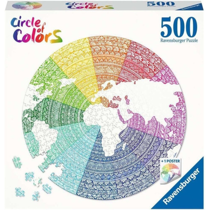 “Ravensburger 500pc – Circle of Colors Mandala Puzzle”