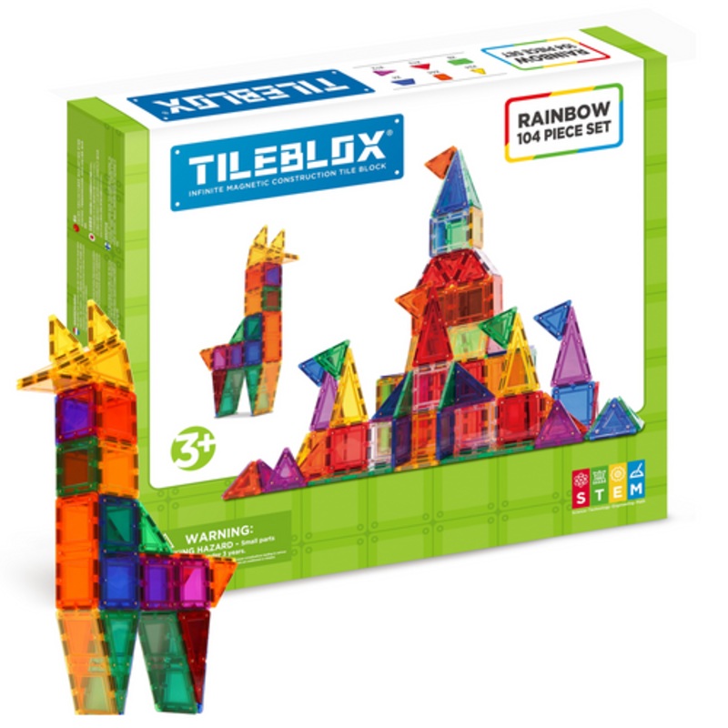 “Magformers TILEBLOX – Rainbow 104pc Set”