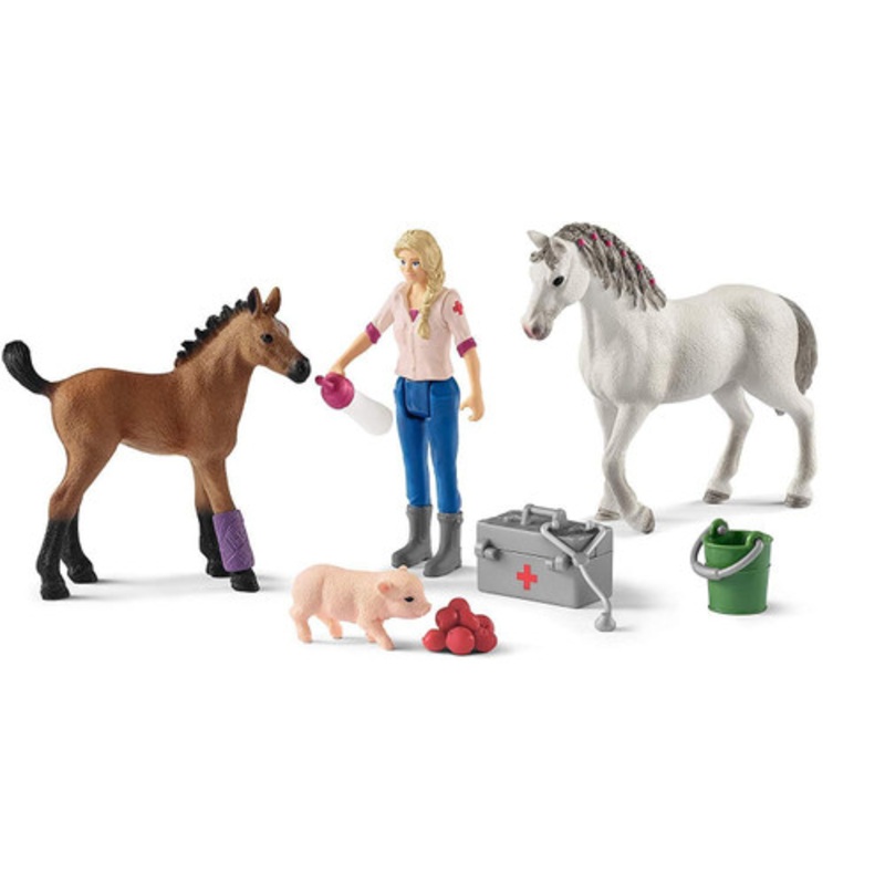 “Schleich- Vet Visiting Mare and Foal”