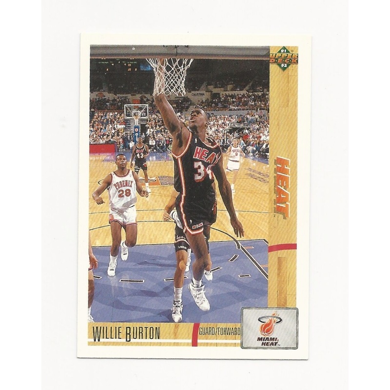 Willie Burton Heat 1991-1992 Upper Deck #168