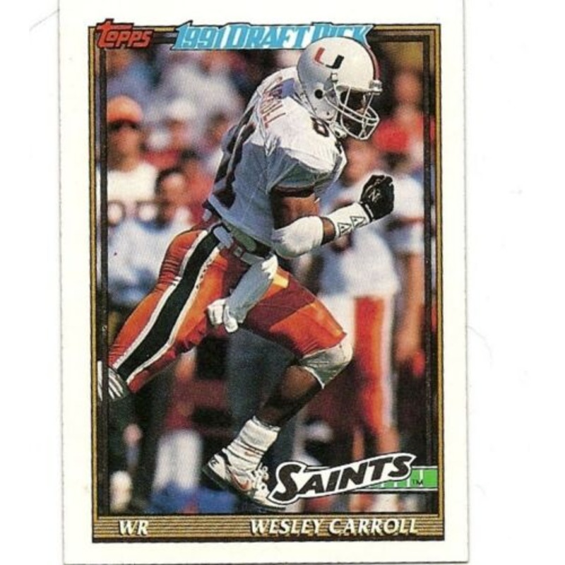 Wesley Carroll Saints 1991 Topps #310