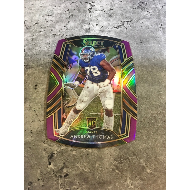 Andrew Thomas Giants 2020 Panini Select Purple Die-Cut Prizm Rookie#287