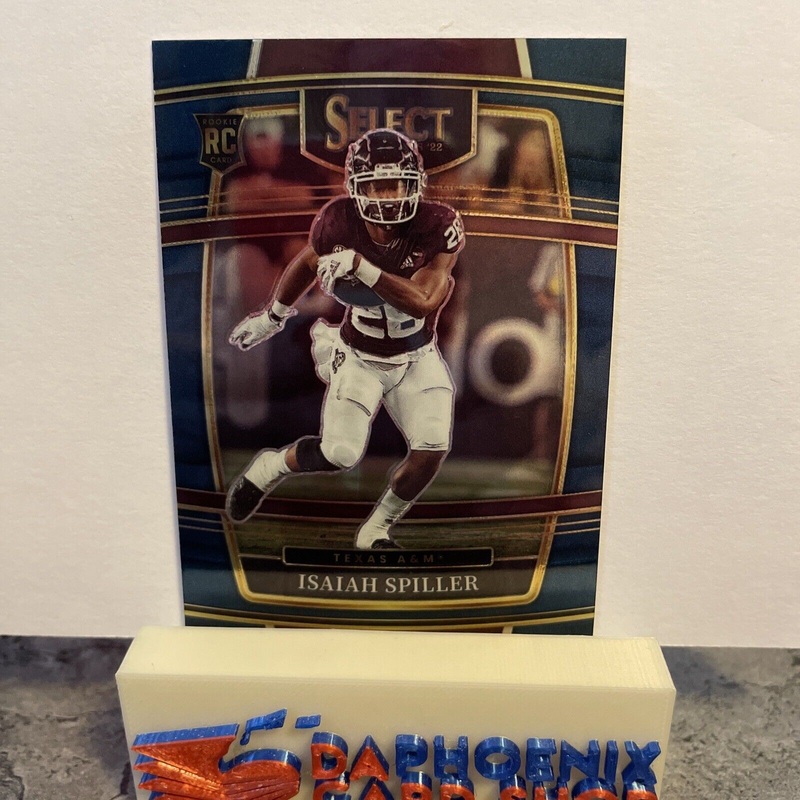 Isaiah Spiller 2022 Panini Select Draft Picks Blue Rookie #18