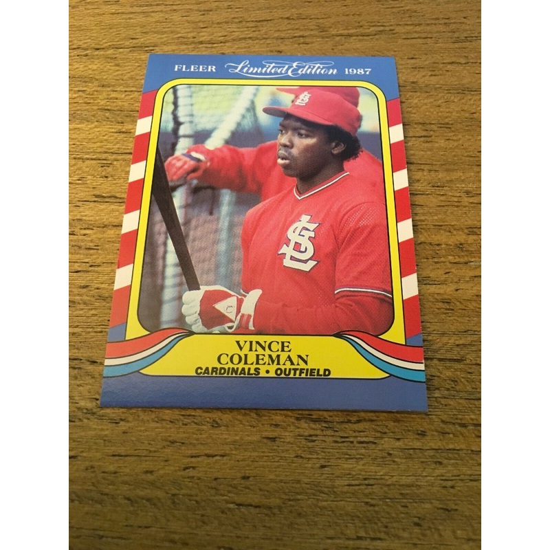 Vince Coleman Cardinals 1987 Fleer Limited Edition #10