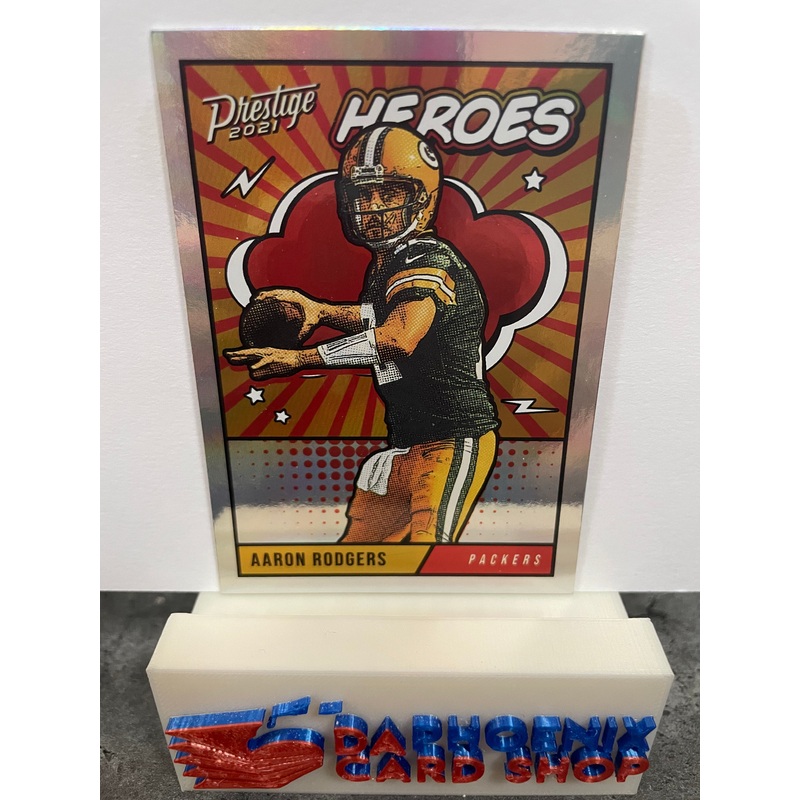 Aaron Rodgers Packers 2021 Panini Prestige Heroes #HE-8