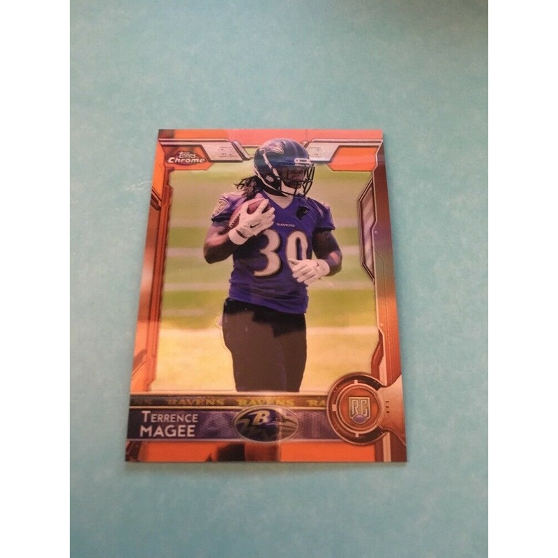 Terrence Magee Ravens 2015 Topps Chrome Orange Refractor Rookie #128