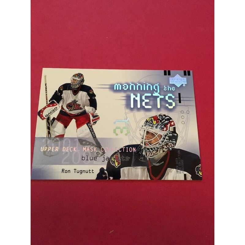 Ron Tugnutt Blue Jackets 2001-2002 UD Mask Collection Manning The Nets #109