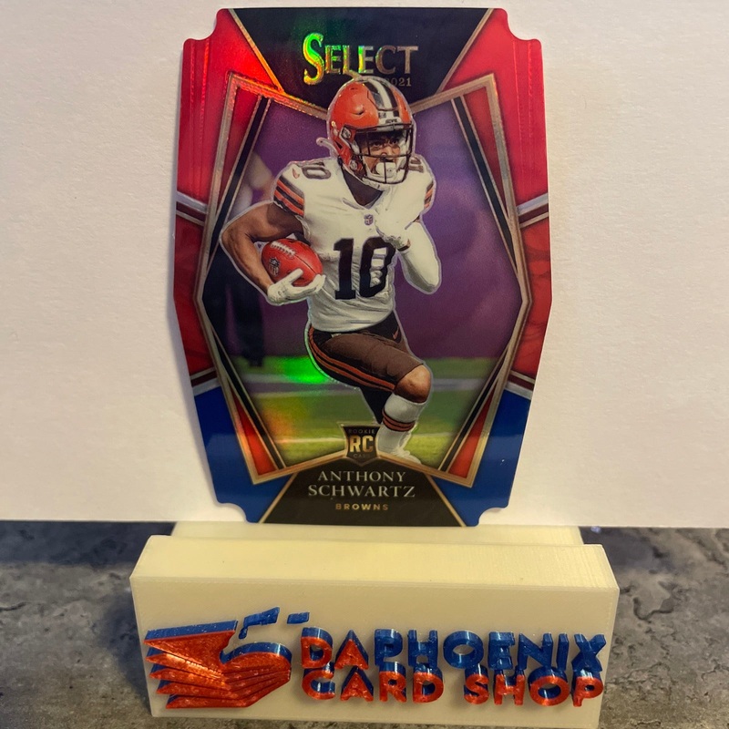 Anthony Schwartz  Browns 2021 Panini Select Red & Blue Die-Cut Prizm Rookie #170