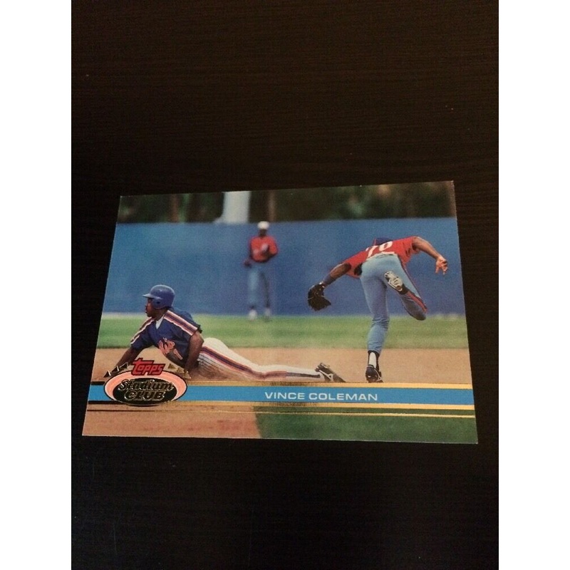Vince Coleman Mets 1991 Topps Stadium Club #498