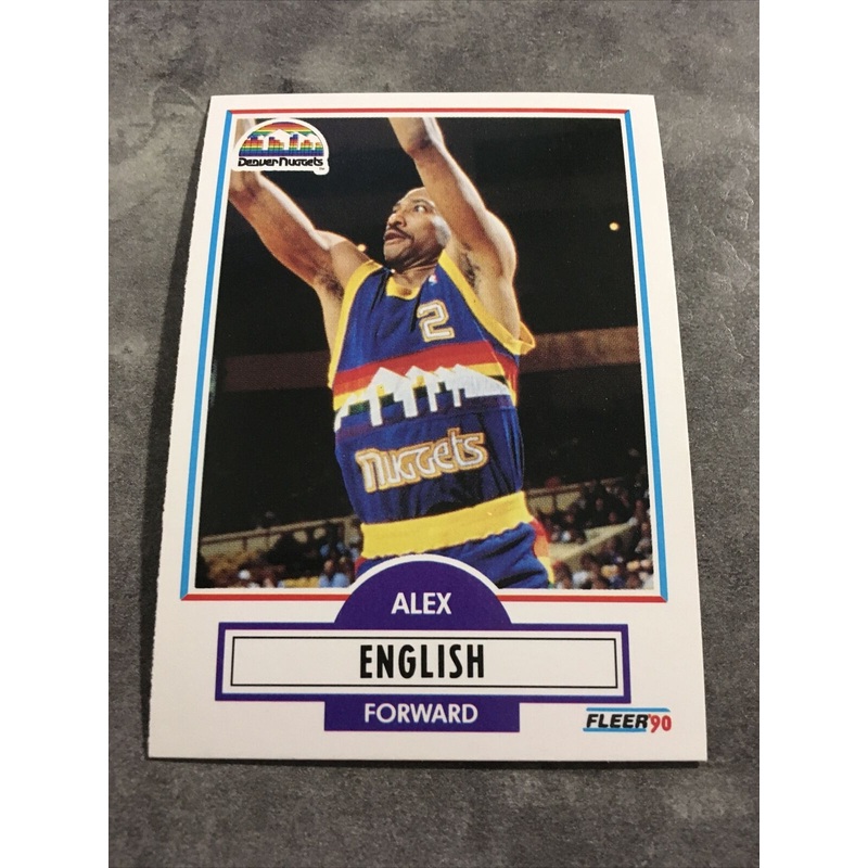 Alex English Nuggets 1990-1991 Fleer #48