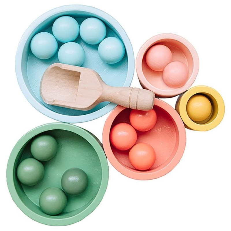 Mixing, Matching, Nesting, Stacking Wooden Activity Set