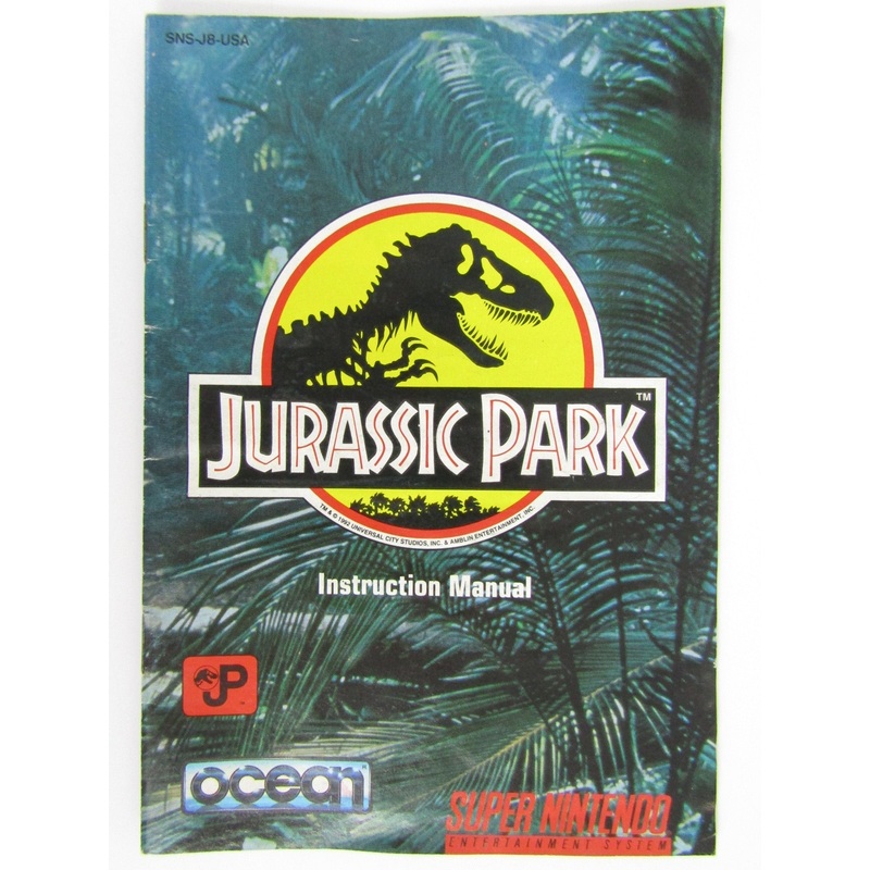 Jurassic Park [Manual] (Super Nintendo / SNES)