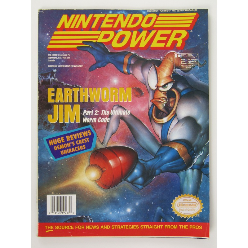 Eartwhorm Jim [Volume 67] [Nintendo Power] (Magazines)