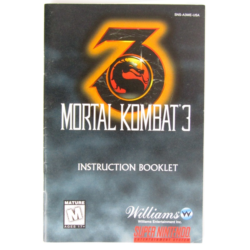 Mortal Kombat 3 [Manual] (Super Nintendo / SNES)