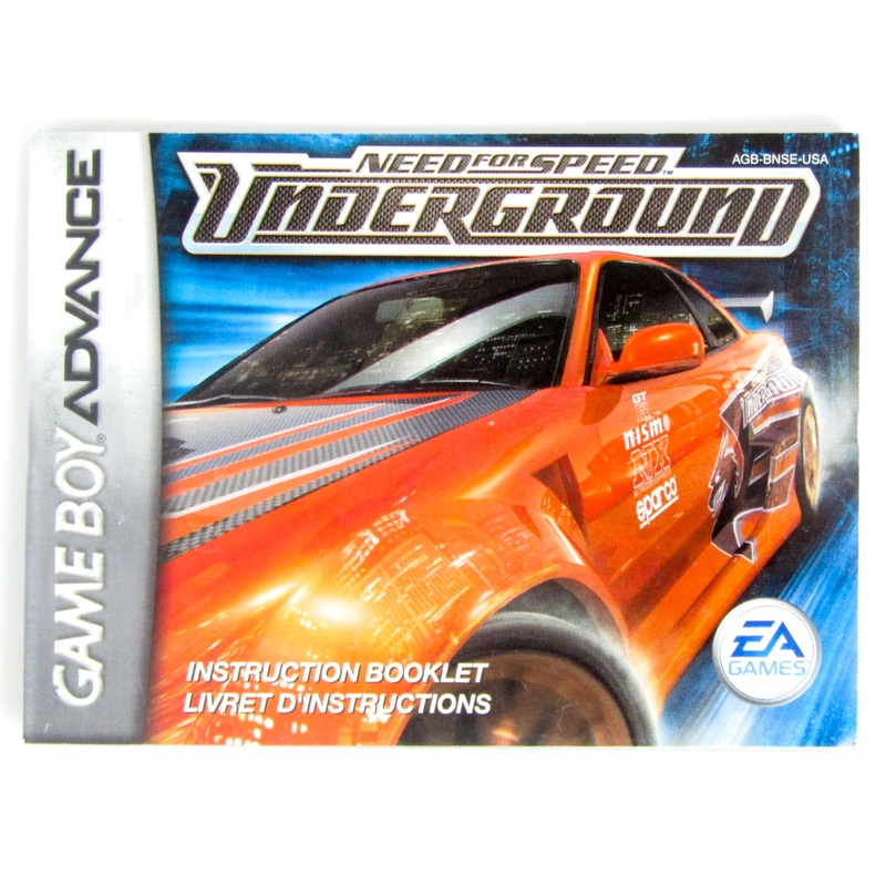 Need For Speed Underground [Manual] (Game Boy Advance / GBA)