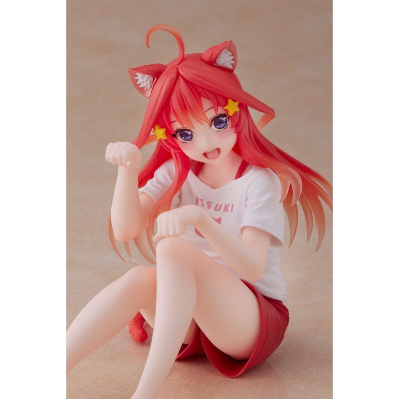 The Quintessential Quintuplets PVC Statue Desktop Itsuki Nakano Newley Written Cat Roomwear Ver.