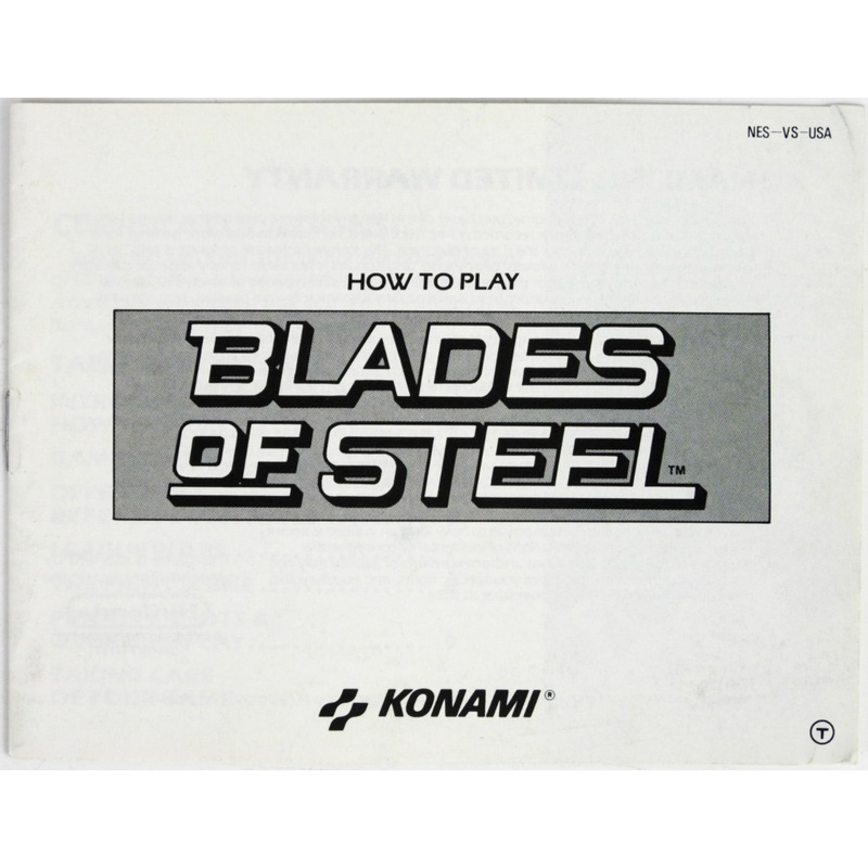 Blades Of Steel [Manual] (Nintendo / NES)