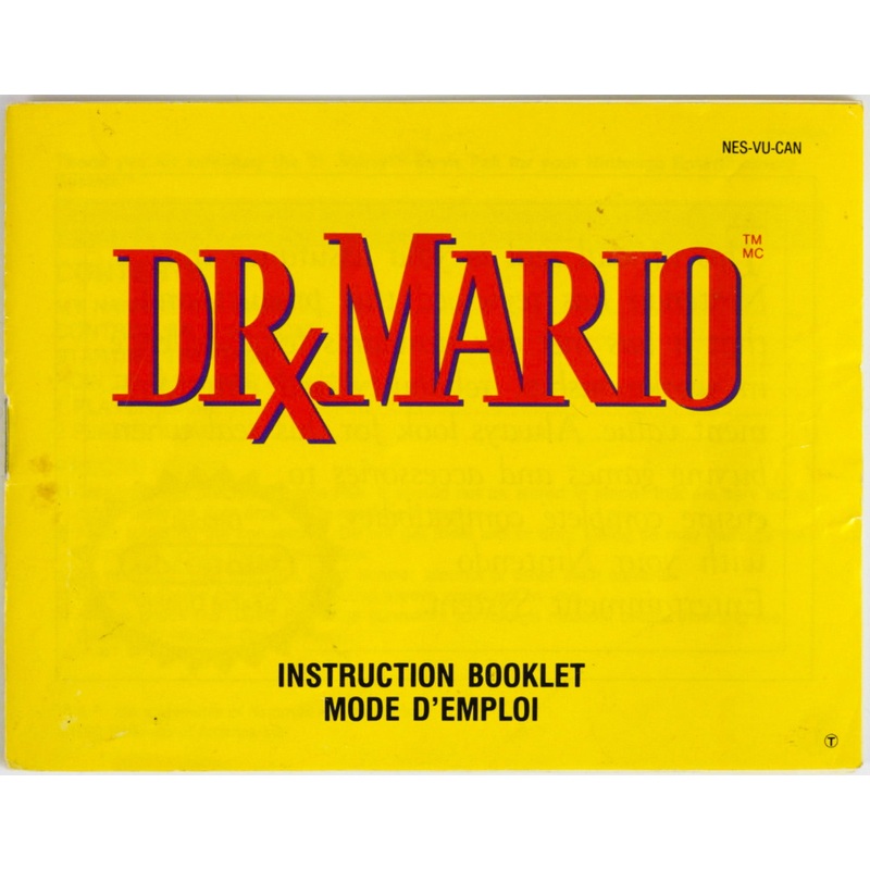 Dr. Mario [CAN Version] [English And French Version] [Manual] (Nintendo / NES)