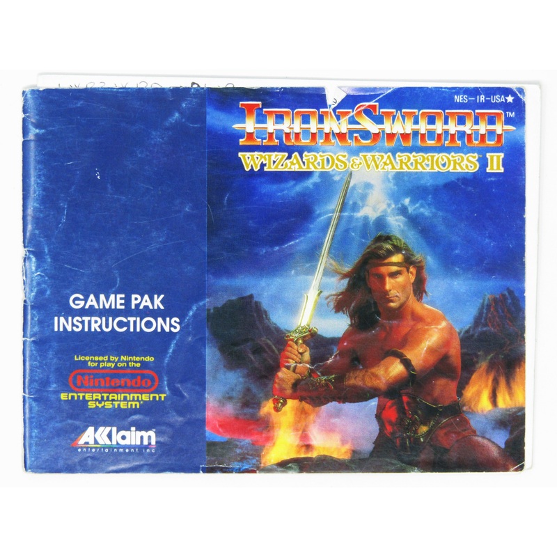 Iron Sword Wizards And Warriors II 2 [Manual] (Nintendo / NES)