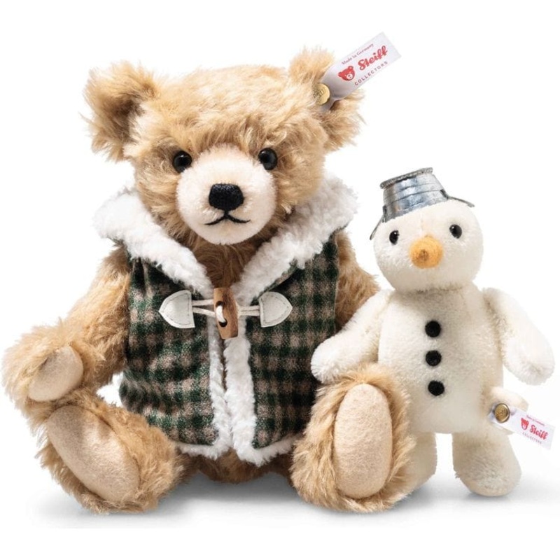 Winter Teddy Bear with Snowman – 2024 Limited Edition