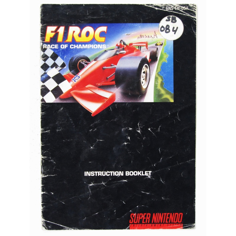 F1 ROC Race Of Champion [Manual] (Super Nintendo / SNES)