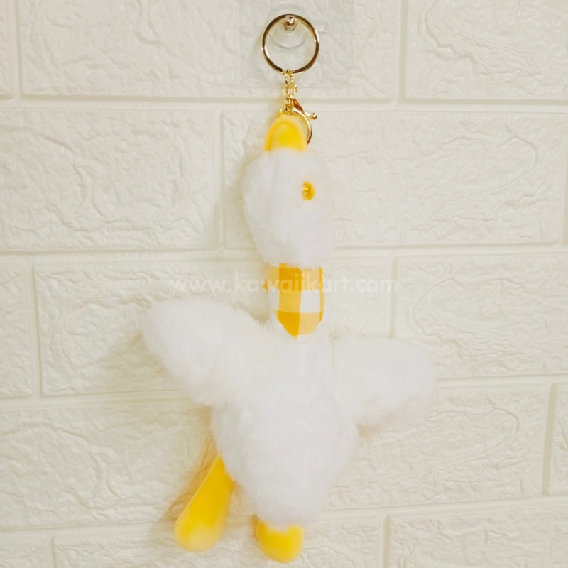 Kawaii Duck Plushie Keychain – Yellow – Single Piece