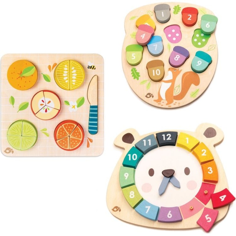Bright Minds Math Collection of Wood Toys