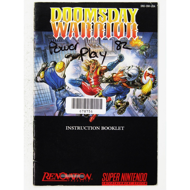 Doomsday Warrior [Manual] (Super Nintendo / SNES)