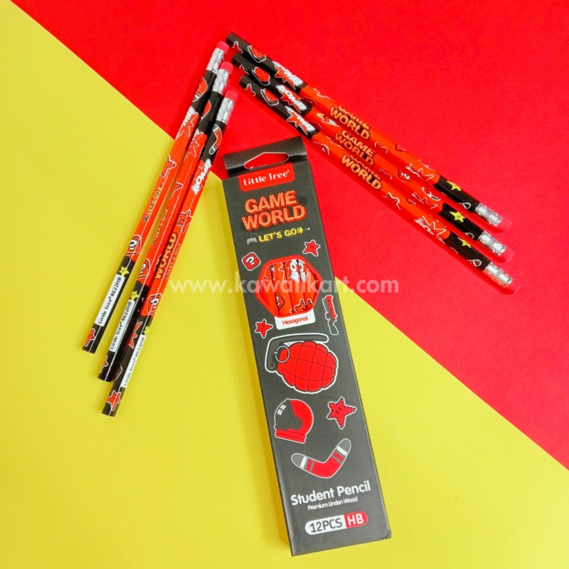 Game World Pencil – Red – 12 Pieces