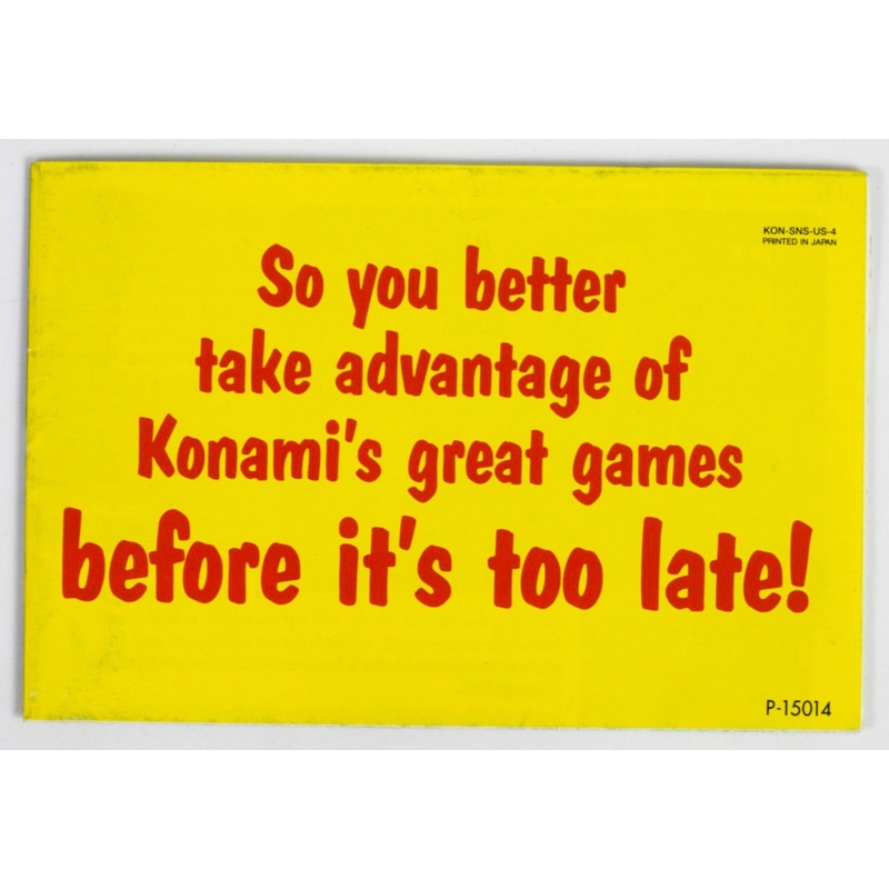 So You Better Take Advantage Of Konami’s Great Games [Poster] (Super Nintendo / SNES)