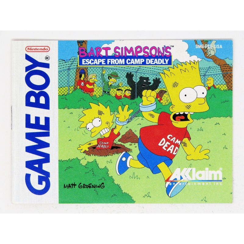 Bart Simpson’s Escape From Camp Deadly [Manual] (Game Boy)