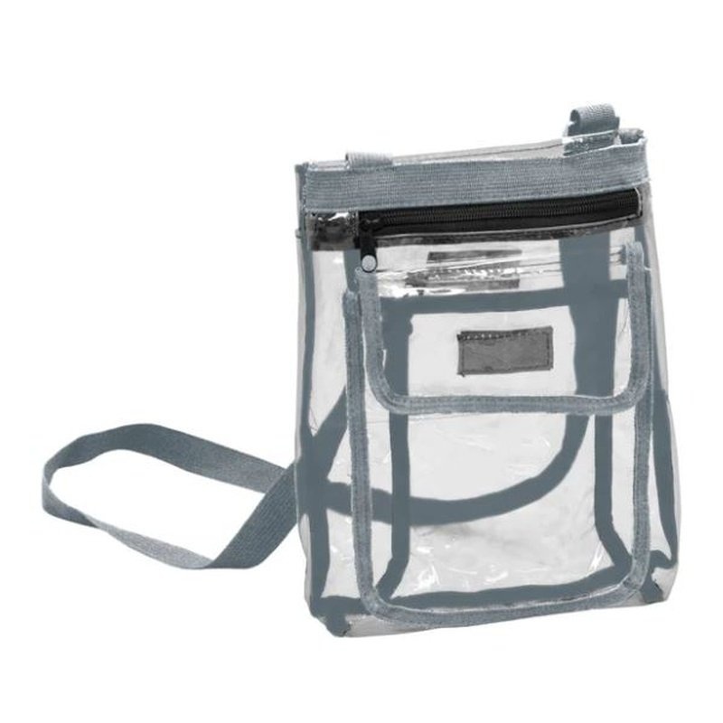 Crossbody: Clear with Grey Trim