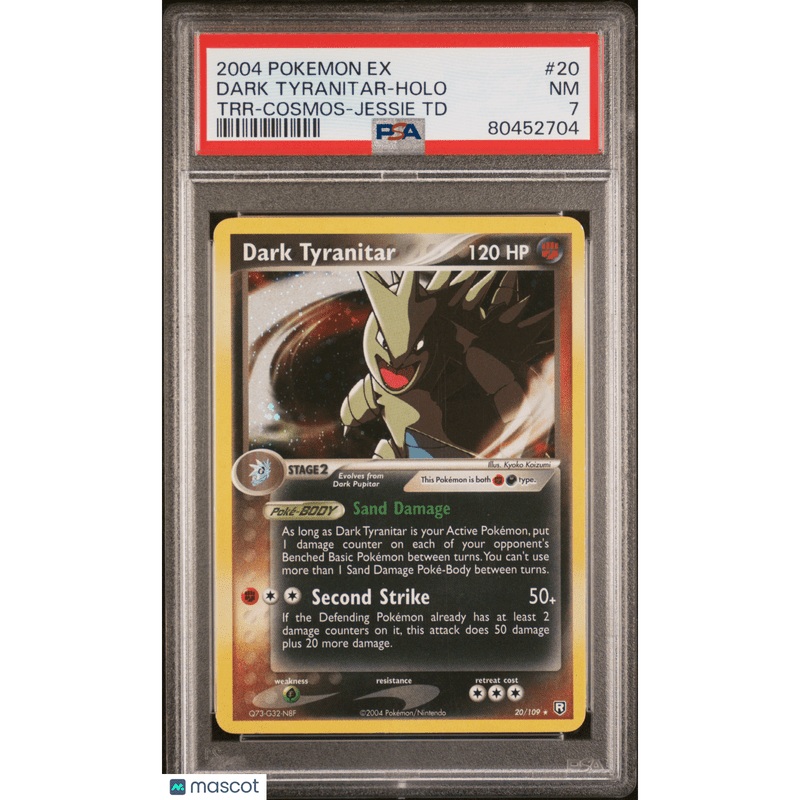 2004 Pokmon TCG Dark Tyranitar #20 PSA 7