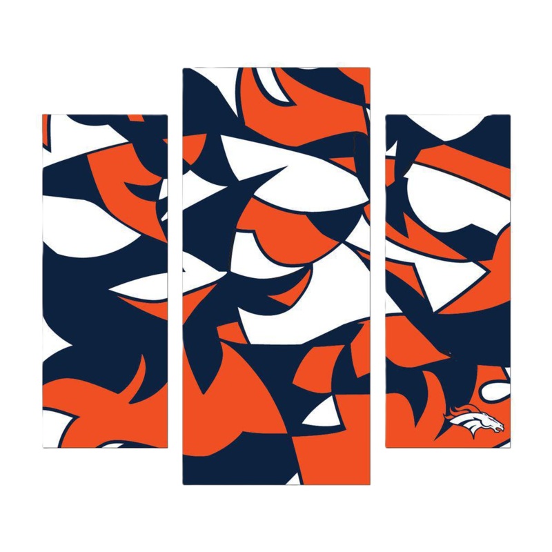 Wall Decor: Denver Broncos – Modern Wall Art 3pc