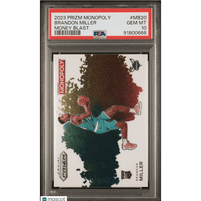 Brandon Miller 2023 Panini Prizm Monopoly Money Blast #MB20 PSA 10