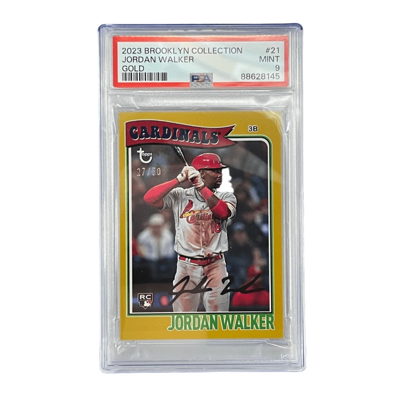 Jordan Walker 2023 Brooklyn Collection Gold #21 PSA 9