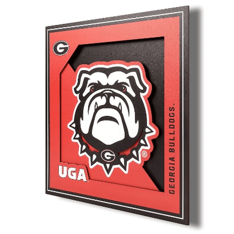 Wall Art: Georgia Bulldogs Logo Series 12″x 12″