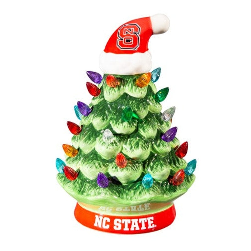 8″ LED Ceramic Christmas Tree, North Carolina State University