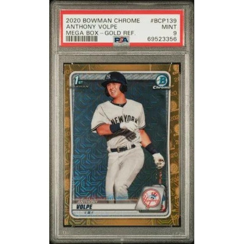 Anthony Volpe 2020 Bowman Chrome Mega Box Gold Ref. #BCP139 PSA 9