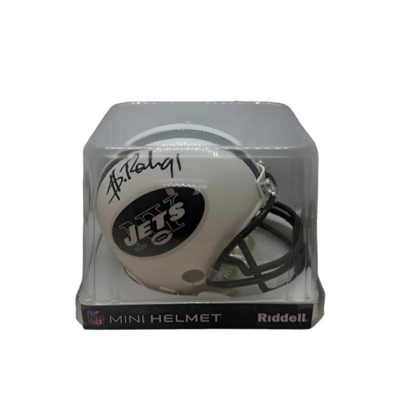 Autographed Mini Helmet: Sheldon Richardson – Jets – White