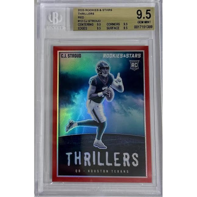 CJ Stroud 2023 Rookies and Stars Thrillers Red #12 BGS 9.5