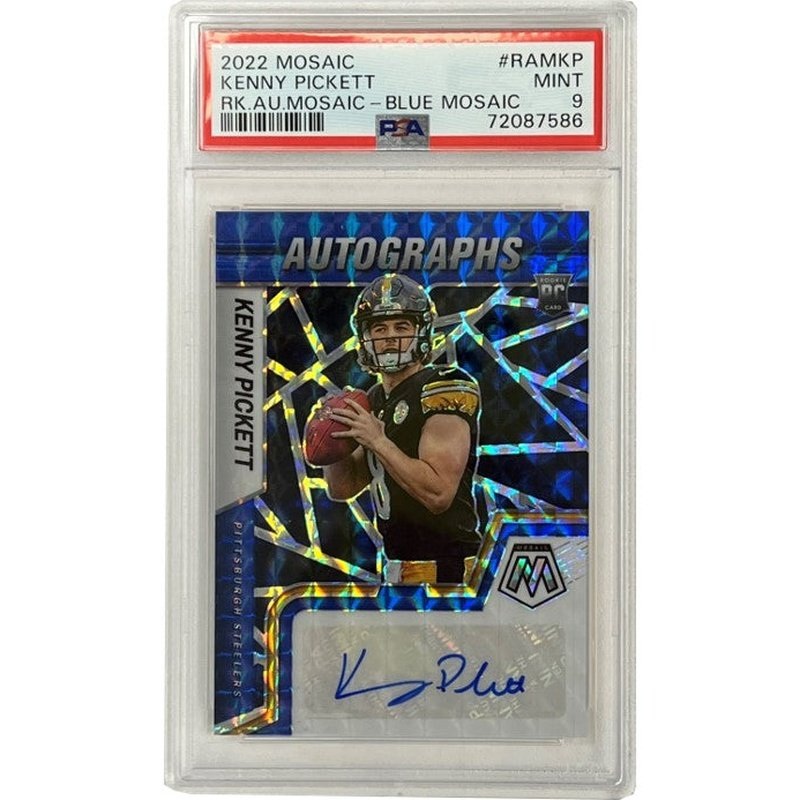 Kenny Pickett 2022 Mosaic RK AU Blue Mosaic #RAMKP PSA 9