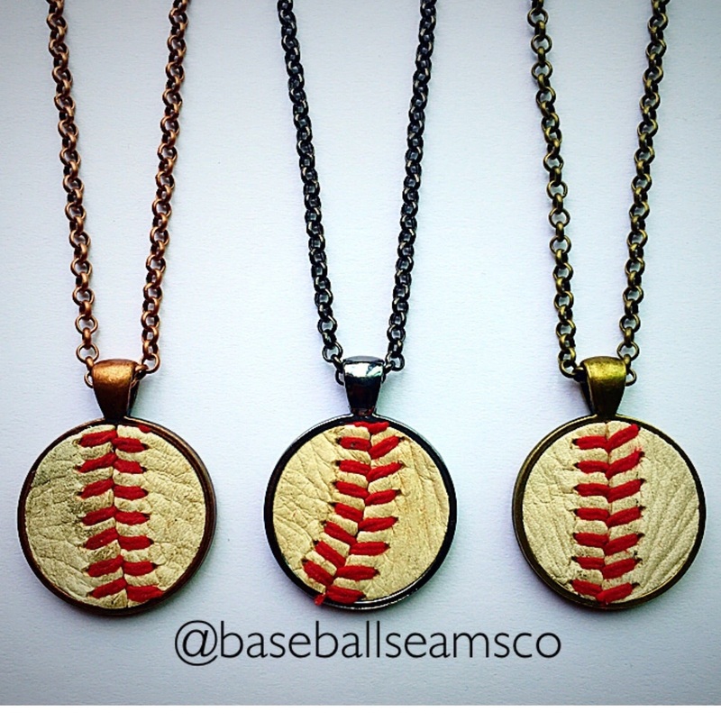 Baseball Seam Pendant Necklace