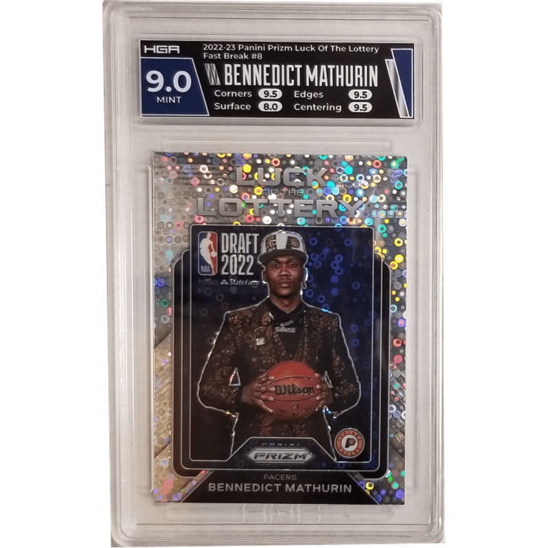 Bennedict Mathurin 2022-23 Panini Prizm Luck of the Lottery Fast Break #8 HGA 9.0