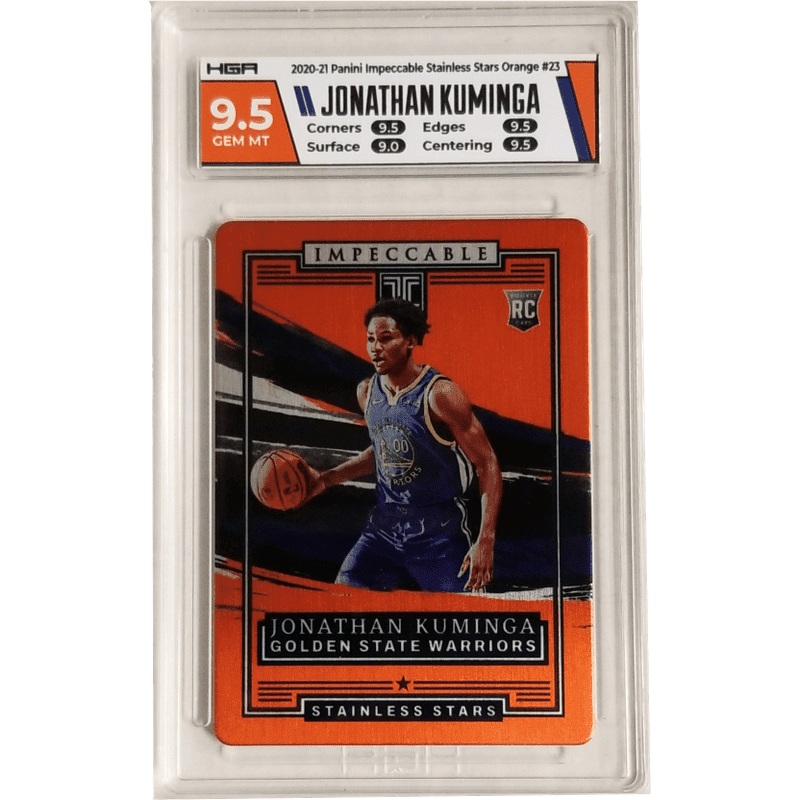 Jonathan Kuminga 2020-21 Panini Impeccable Stainless Stars Orange #23 HGA 9.5