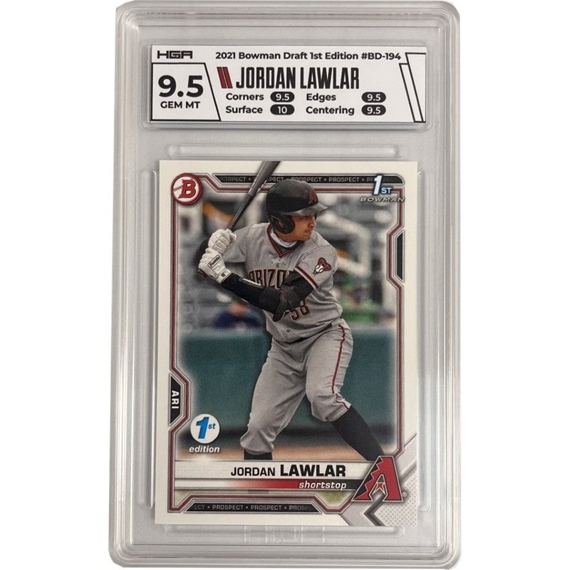 Jordan Lawlar 2021 Bowman Draft 1st Edition #BD-194 HGA 9.5