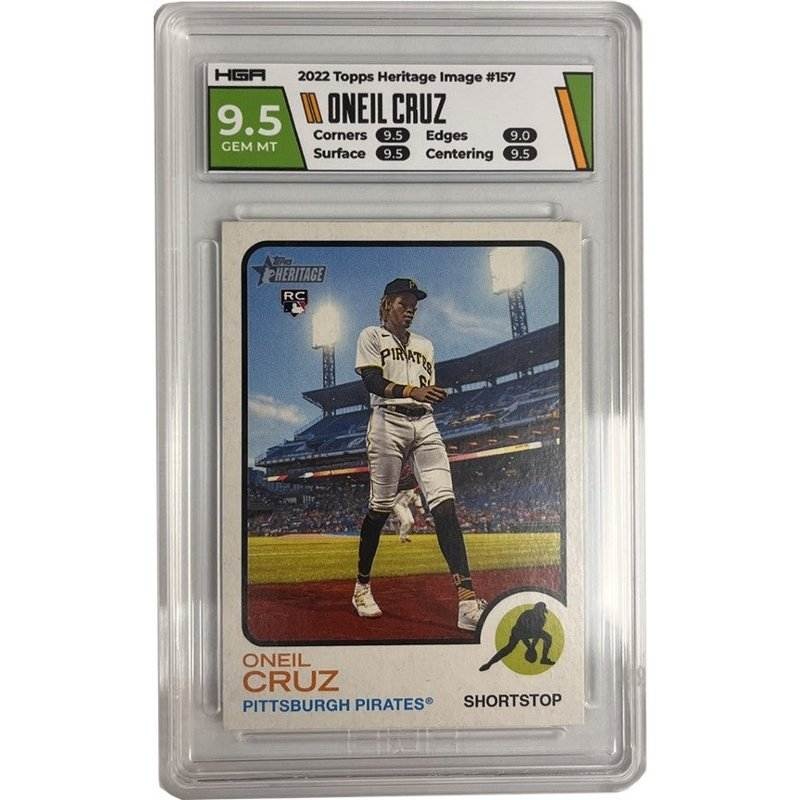 Oneil Cruz 2022 Topps Heritage Image #157 HGA 9.5
