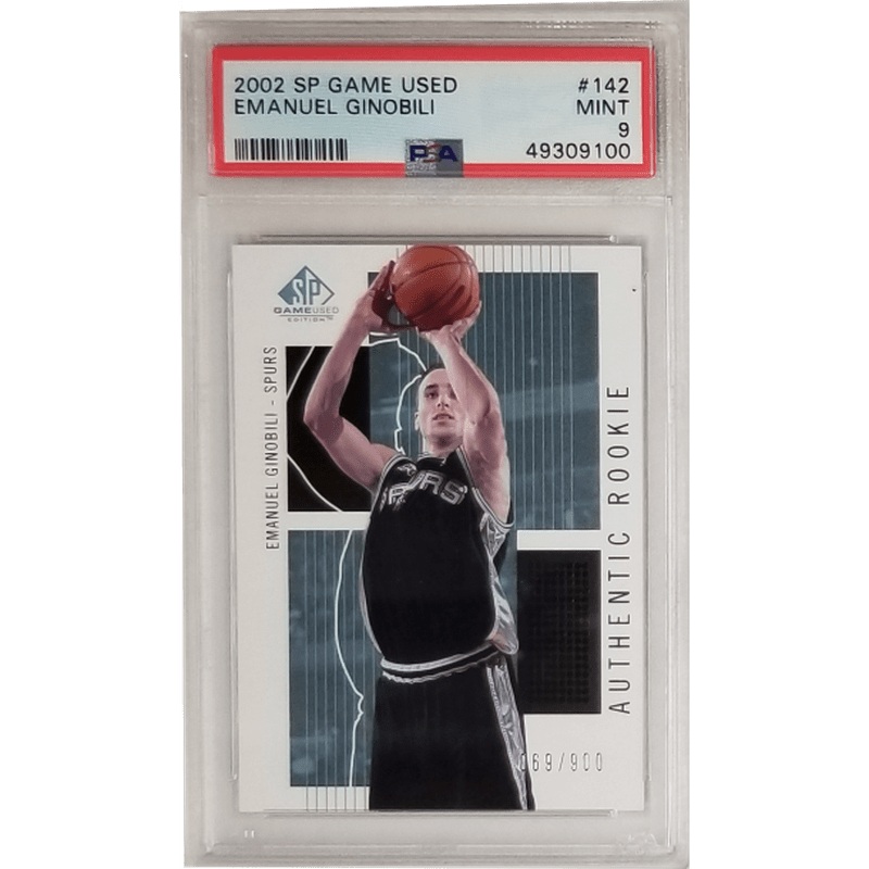 Emanuel Ginobili 2002 SP Game Used #142 PSA 9