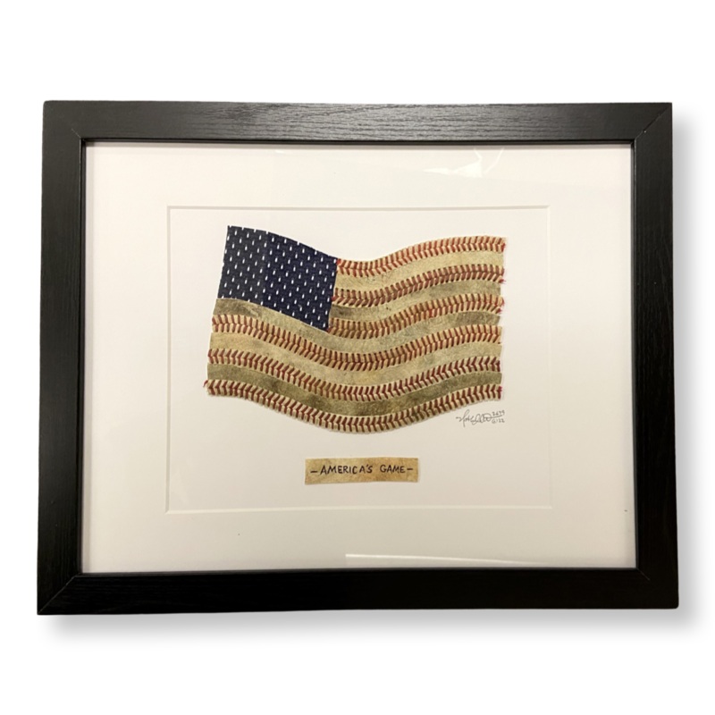 “America’s Game” Original Baseball American Flag Artwork