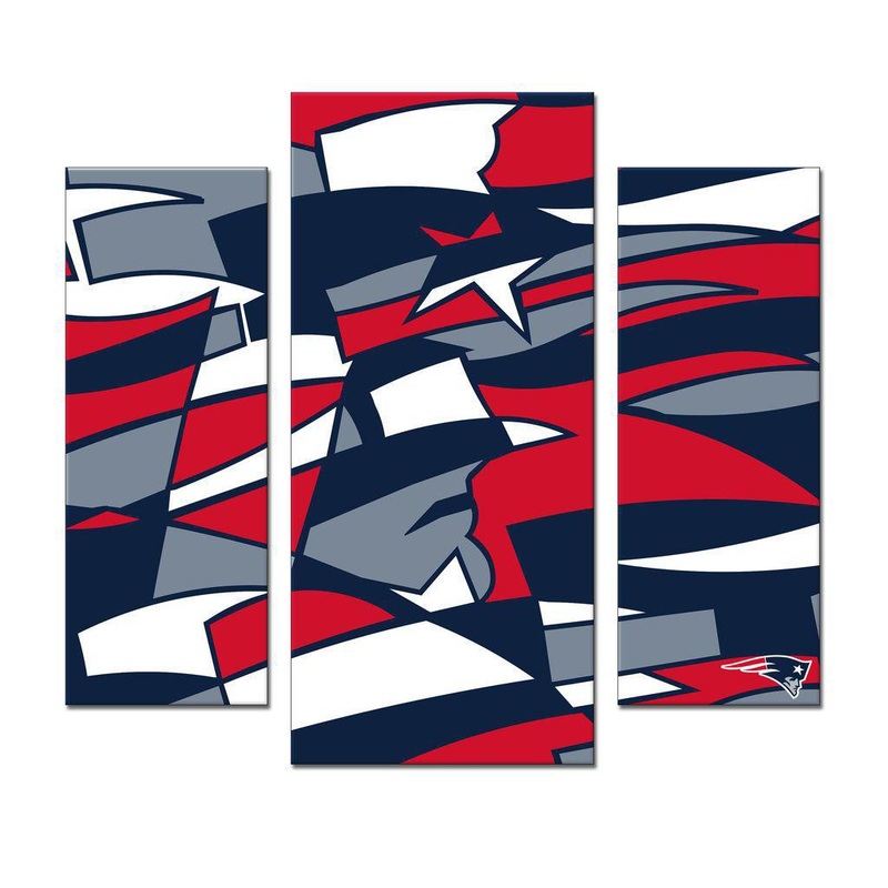 Wall Decor: New England Patriots- Modern Wall Art 3pc
